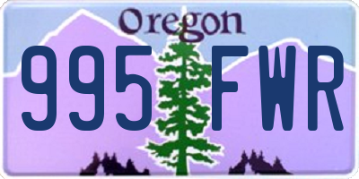 OR license plate 995FWR