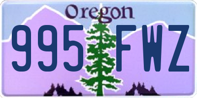 OR license plate 995FWZ