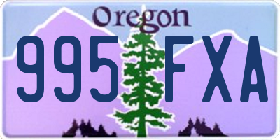 OR license plate 995FXA