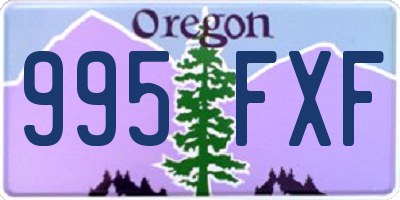 OR license plate 995FXF