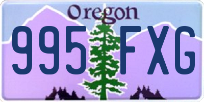 OR license plate 995FXG