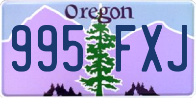 OR license plate 995FXJ