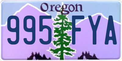 OR license plate 995FYA