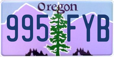 OR license plate 995FYB