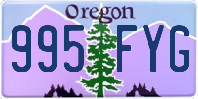 OR license plate 995FYG