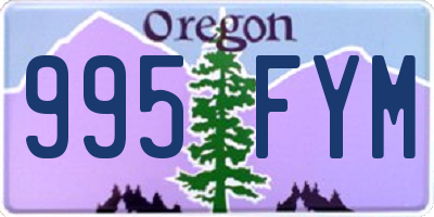 OR license plate 995FYM