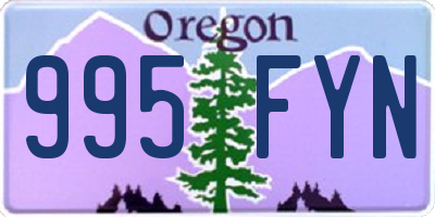 OR license plate 995FYN