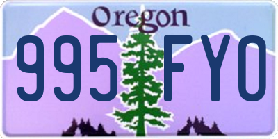OR license plate 995FYO