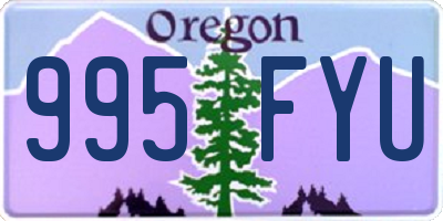 OR license plate 995FYU