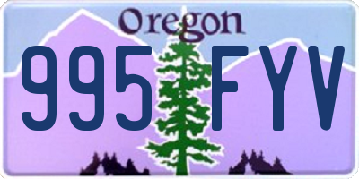 OR license plate 995FYV