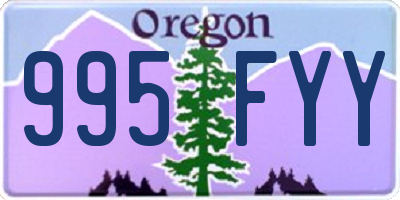 OR license plate 995FYY