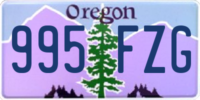 OR license plate 995FZG