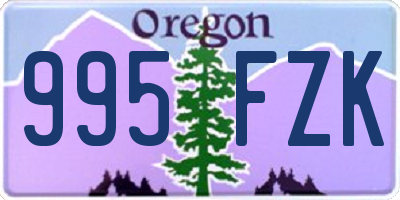 OR license plate 995FZK