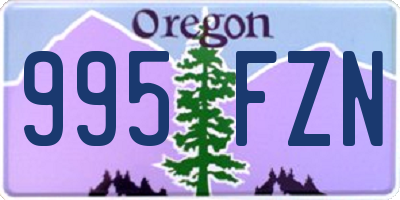 OR license plate 995FZN