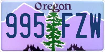 OR license plate 995FZW