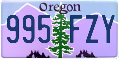 OR license plate 995FZY
