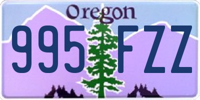 OR license plate 995FZZ