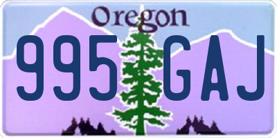 OR license plate 995GAJ