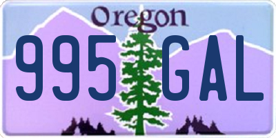 OR license plate 995GAL