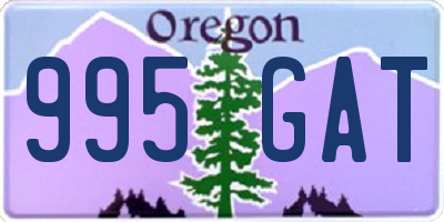 OR license plate 995GAT