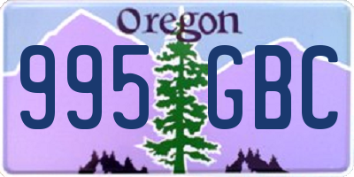 OR license plate 995GBC
