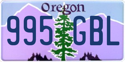 OR license plate 995GBL