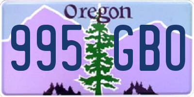 OR license plate 995GBO