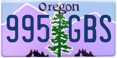 OR license plate 995GBS