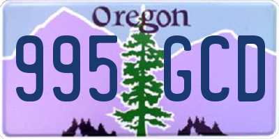 OR license plate 995GCD
