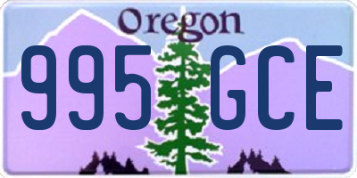 OR license plate 995GCE