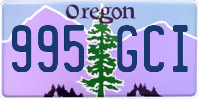 OR license plate 995GCI
