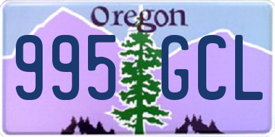 OR license plate 995GCL