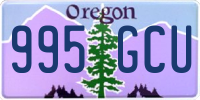 OR license plate 995GCU