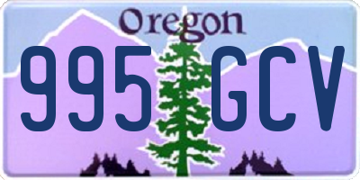 OR license plate 995GCV