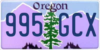 OR license plate 995GCX