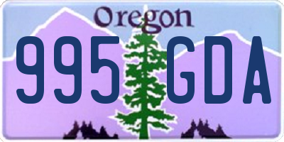 OR license plate 995GDA