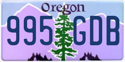OR license plate 995GDB