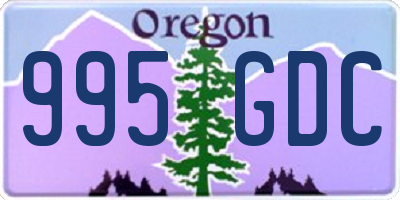 OR license plate 995GDC
