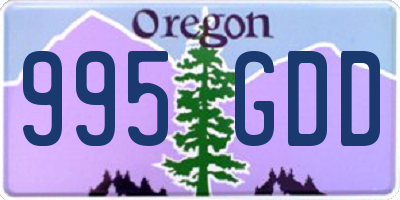 OR license plate 995GDD