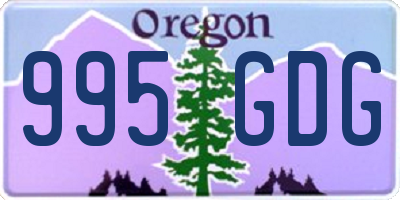OR license plate 995GDG
