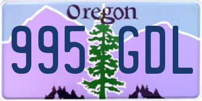 OR license plate 995GDL