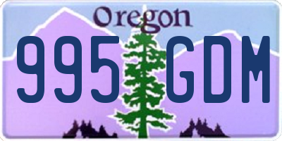 OR license plate 995GDM