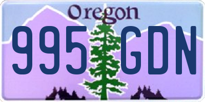 OR license plate 995GDN