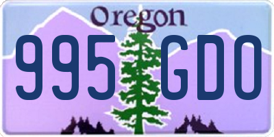 OR license plate 995GDO