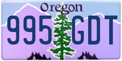 OR license plate 995GDT