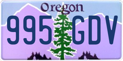 OR license plate 995GDV