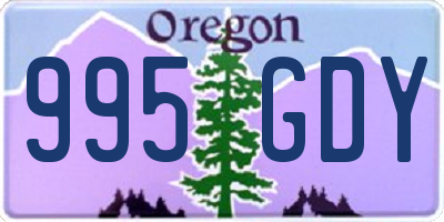 OR license plate 995GDY