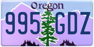 OR license plate 995GDZ