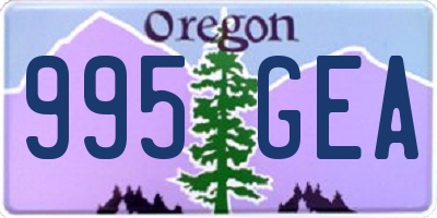 OR license plate 995GEA