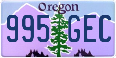 OR license plate 995GEC